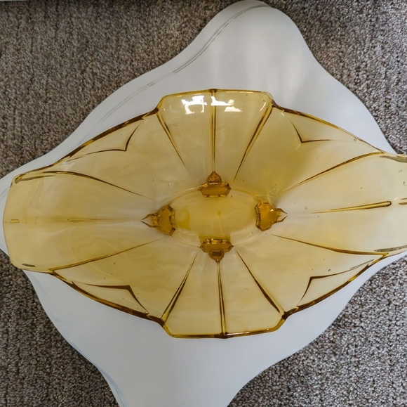 Vintage Amber Glass Bowl - Picture 2 of 2